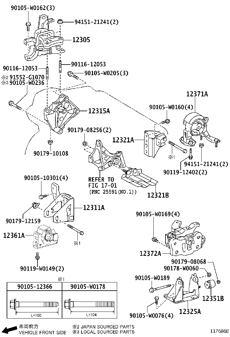 12361-0X030 INSULATOR, ENGINE MOUNTING, FRONT(FOR TRANSVERSE ENGINE) product image