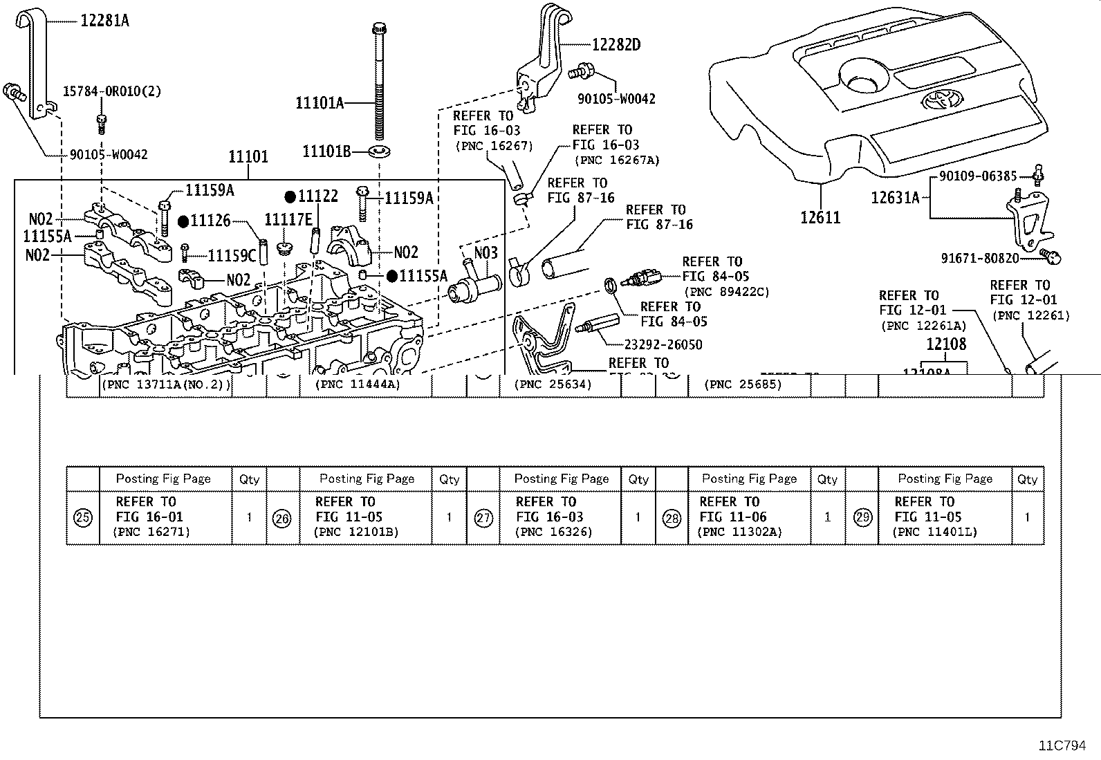 11201-47160 COVER SUB-ASSY, CYLINDER HEAD product image