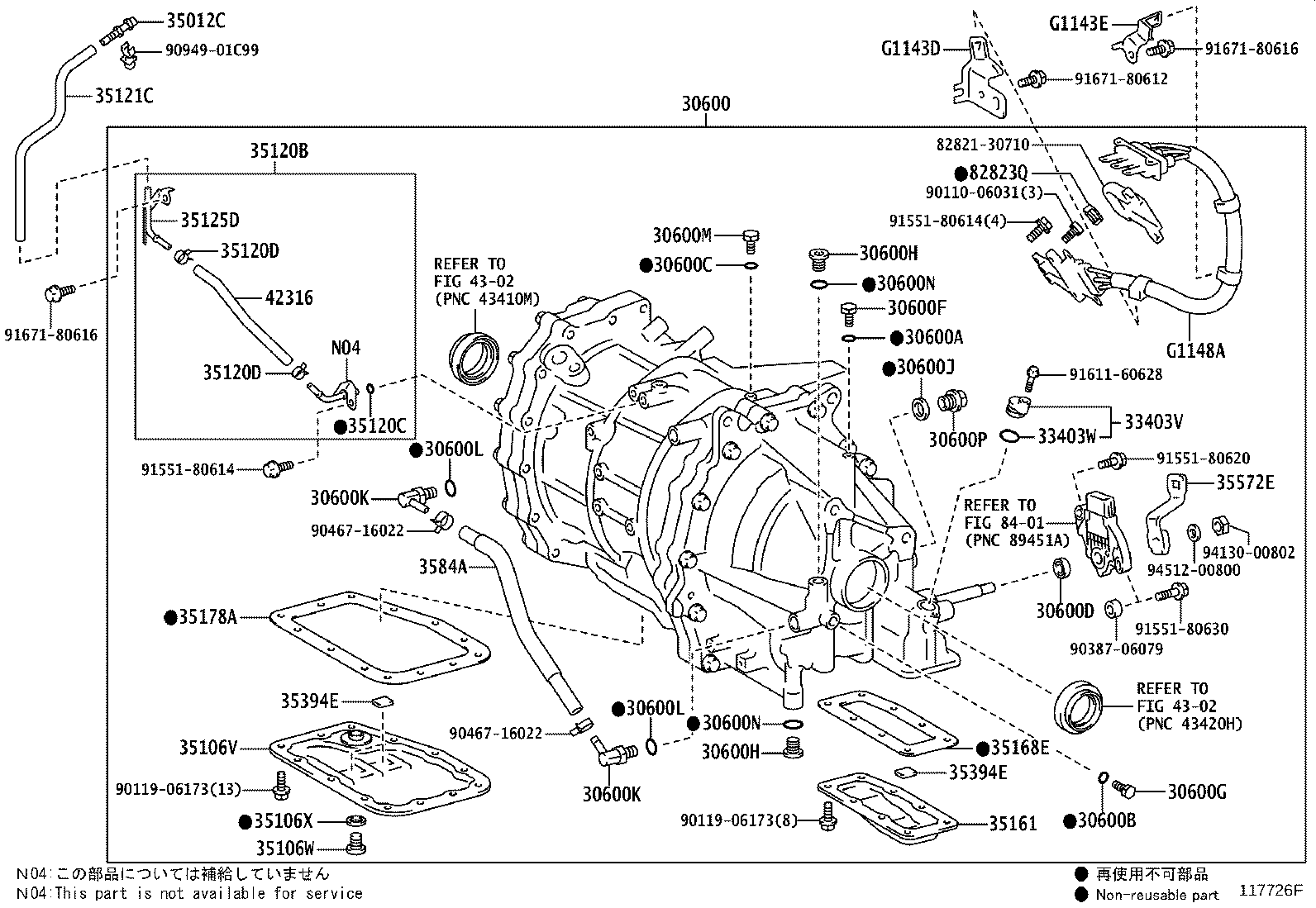 Toyota 90301-06196 O RING, TRANSAXLE CASE, NO.1