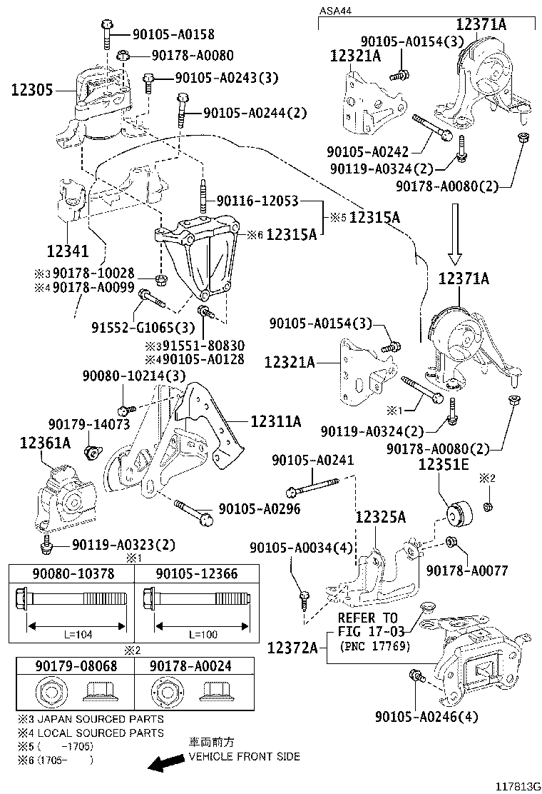 Toyota 12371-0V030 INSULATOR, ENGINE MOUNTING, REAR