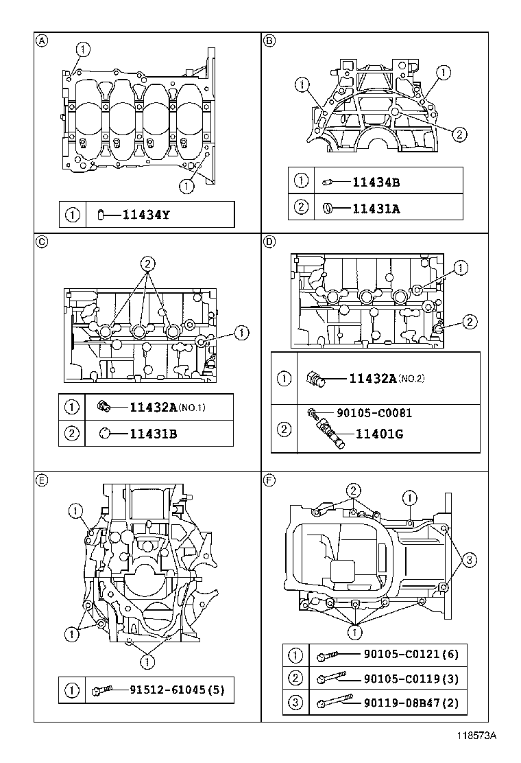 11410-39166 BLOCK SUB-ASSY, CYLINDER product image