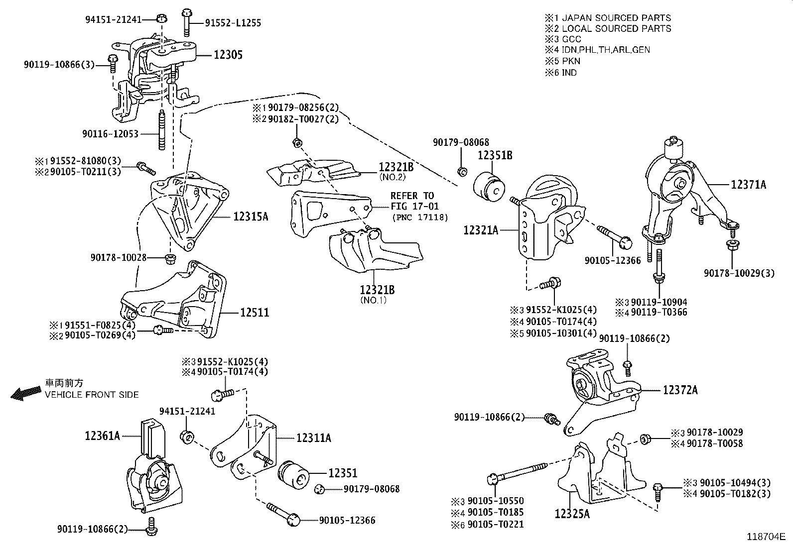 12361-0T260 INSULATOR, ENGINE MOUNTING, FRONT(FOR TRANSVERSE ENGINE) product image