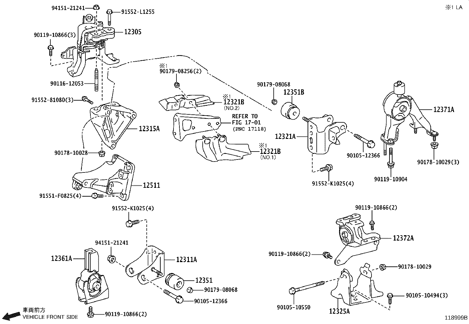 12361-0T290 INSULATOR, ENGINE MOUNTING, FRONT(FOR TRANSVERSE ENGINE) product image