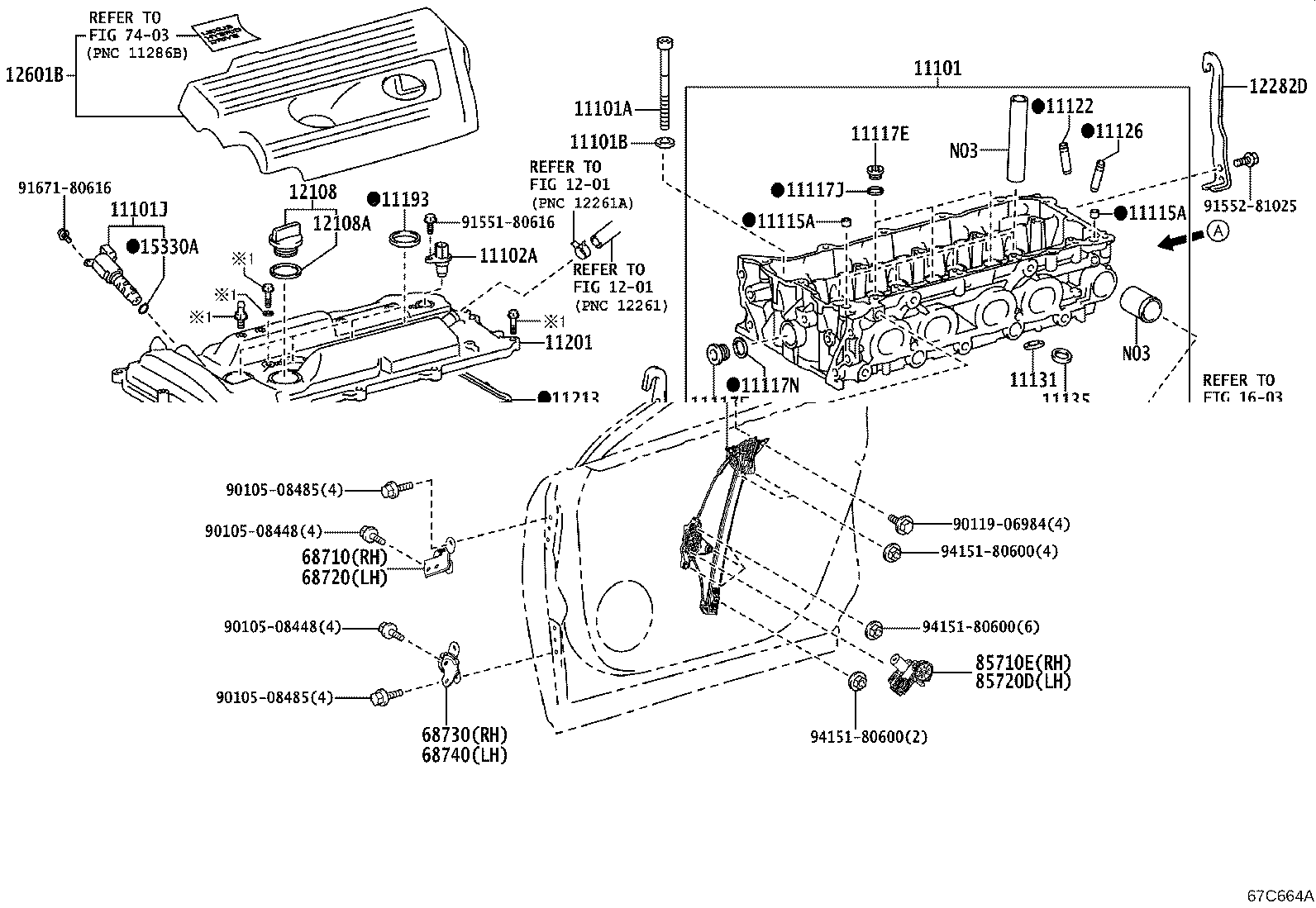 Toyota 11210-36010 COVER SUB-ASSY, CYLINDER HEAD