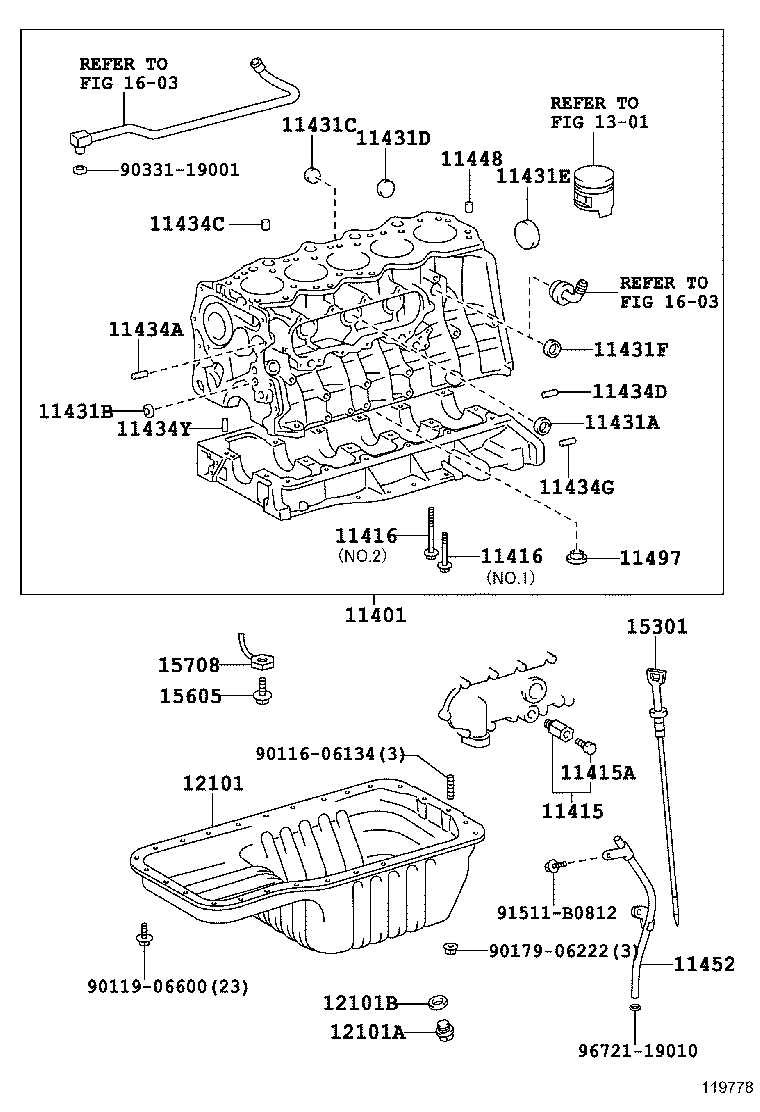 11271-66010 COVER, CYLINDER BLOCK, REAR product image
