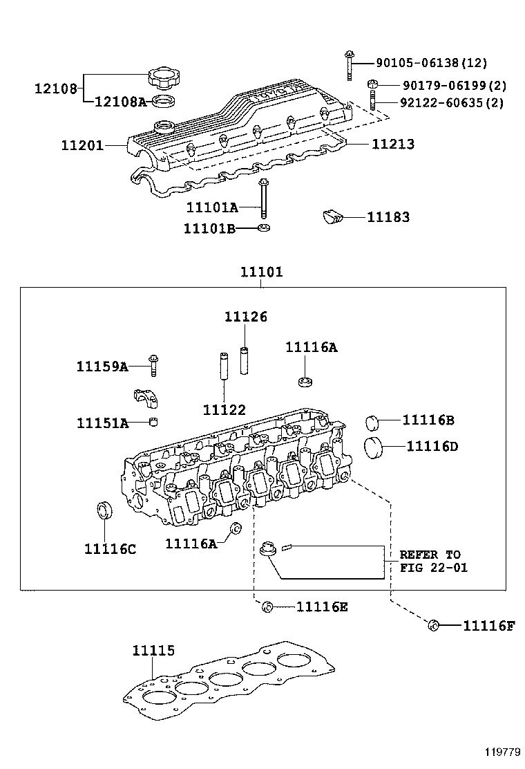 11201-66021 COVER SUB-ASSY, CYLINDER HEAD product image