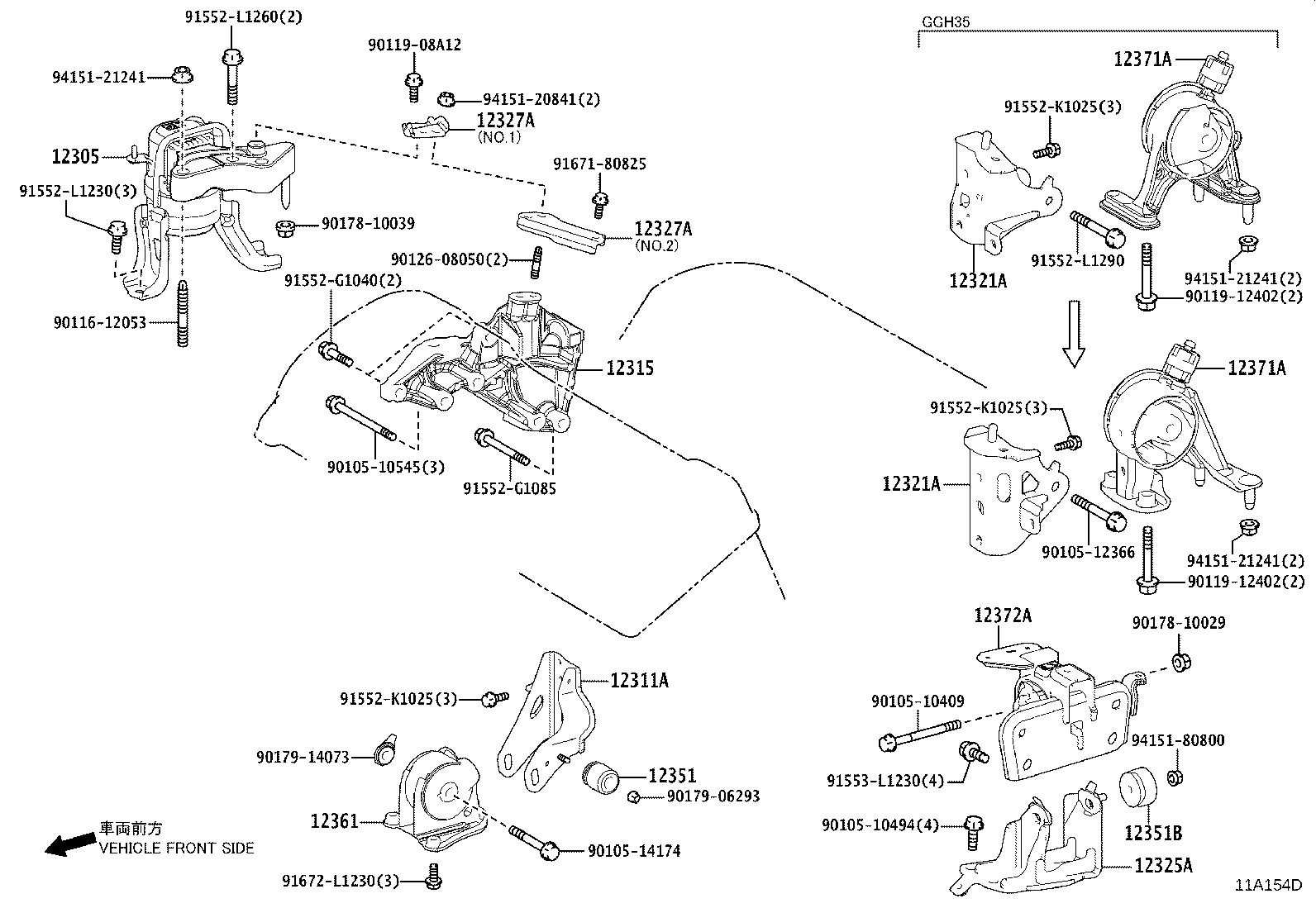 12321-31180 BRACKET, ENGINE MOUNTING, REAR(FOR TRANSVERSE ENGINE) product image