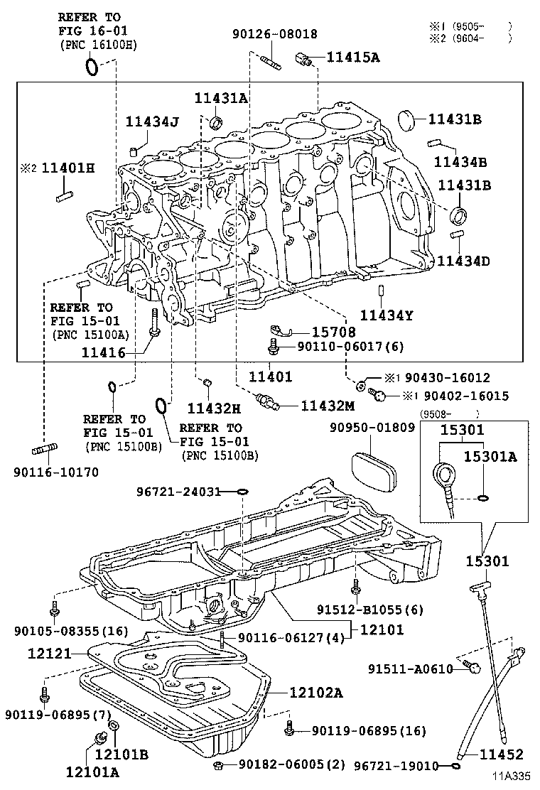 11401-49715 BLOCK SUB-ASSY, CYLINDER product image
