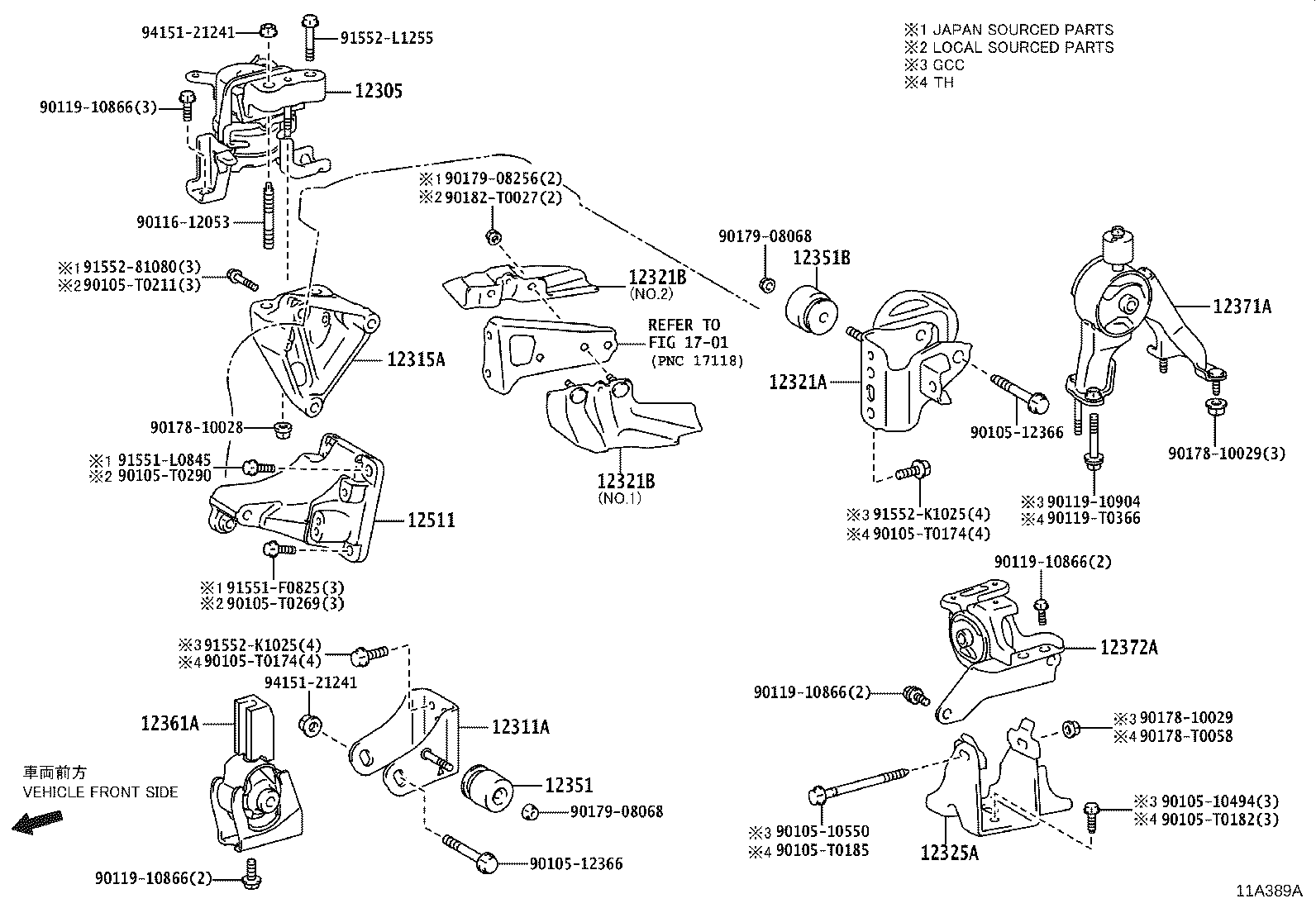 12361-0T260 INSULATOR, ENGINE MOUNTING, FRONT(FOR TRANSVERSE ENGINE) product image