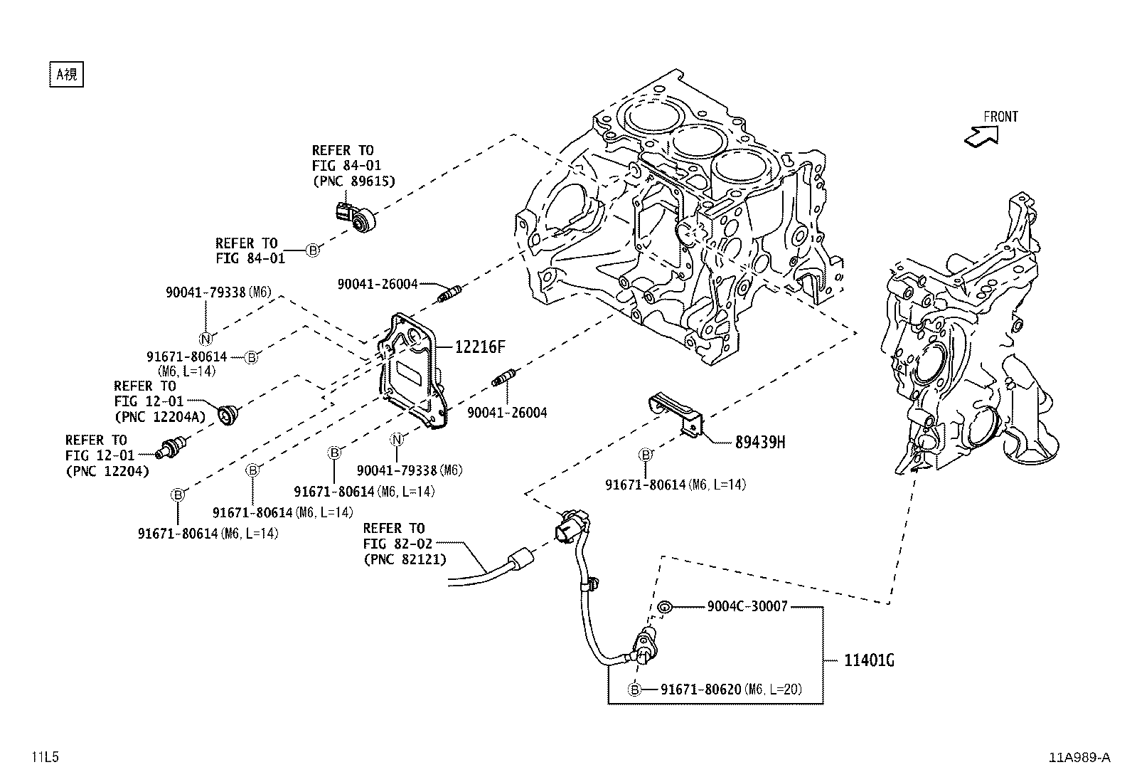 90041-16498 BOLT, STUD(FOR TIMING CHAIN COVER SET) product image