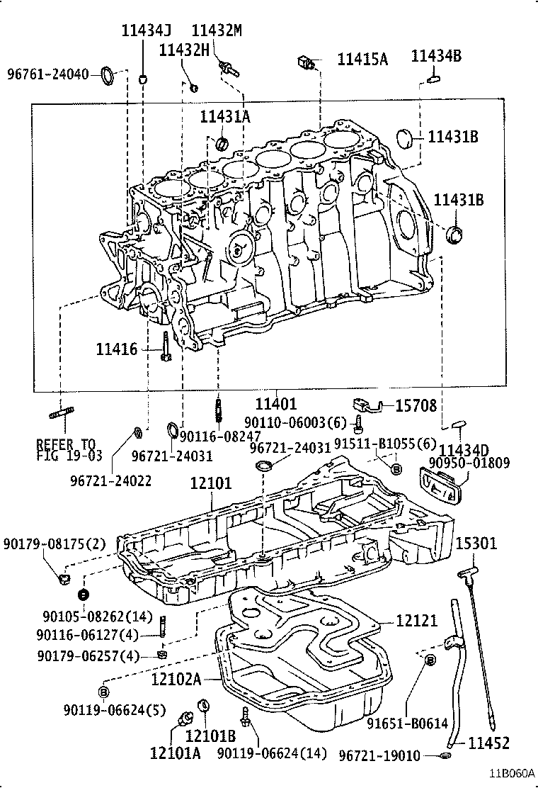 11401-49655 BLOCK SUB-ASSY, CYLINDER product image