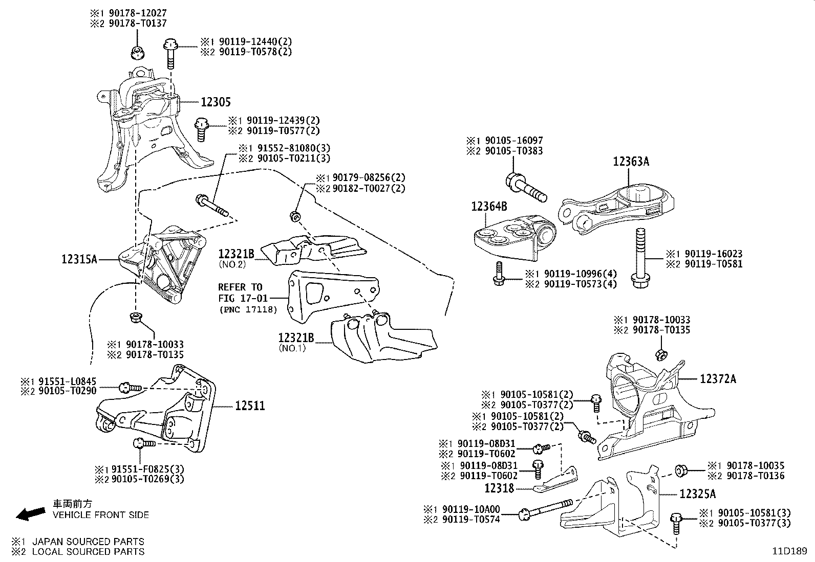 12305-0T380 INSULATOR SUB-ASSY, ENGINE MOUNTING, RH product image