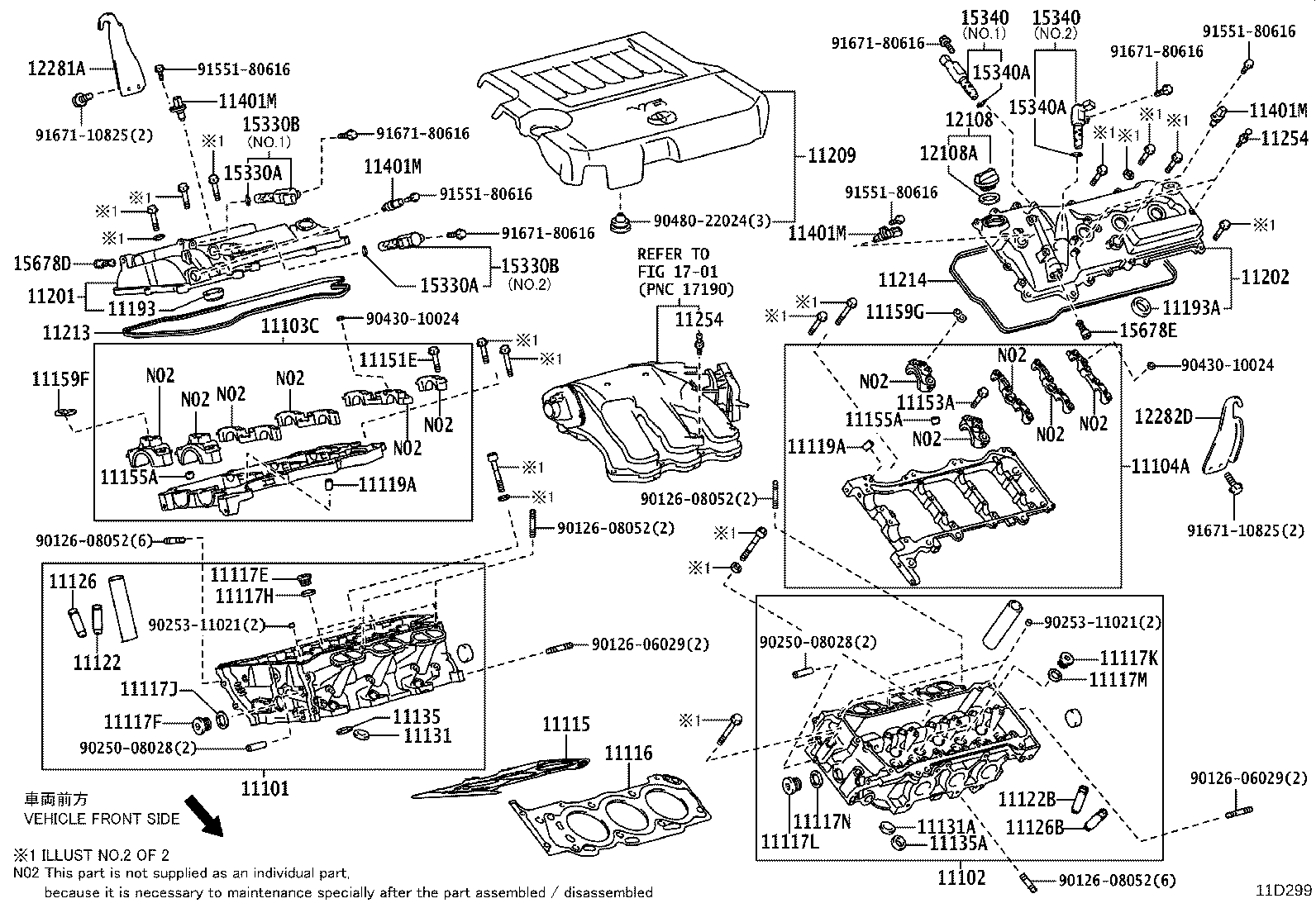 12601-28230 COVER SUB-ASSY, ENGINE, NO.1 product image