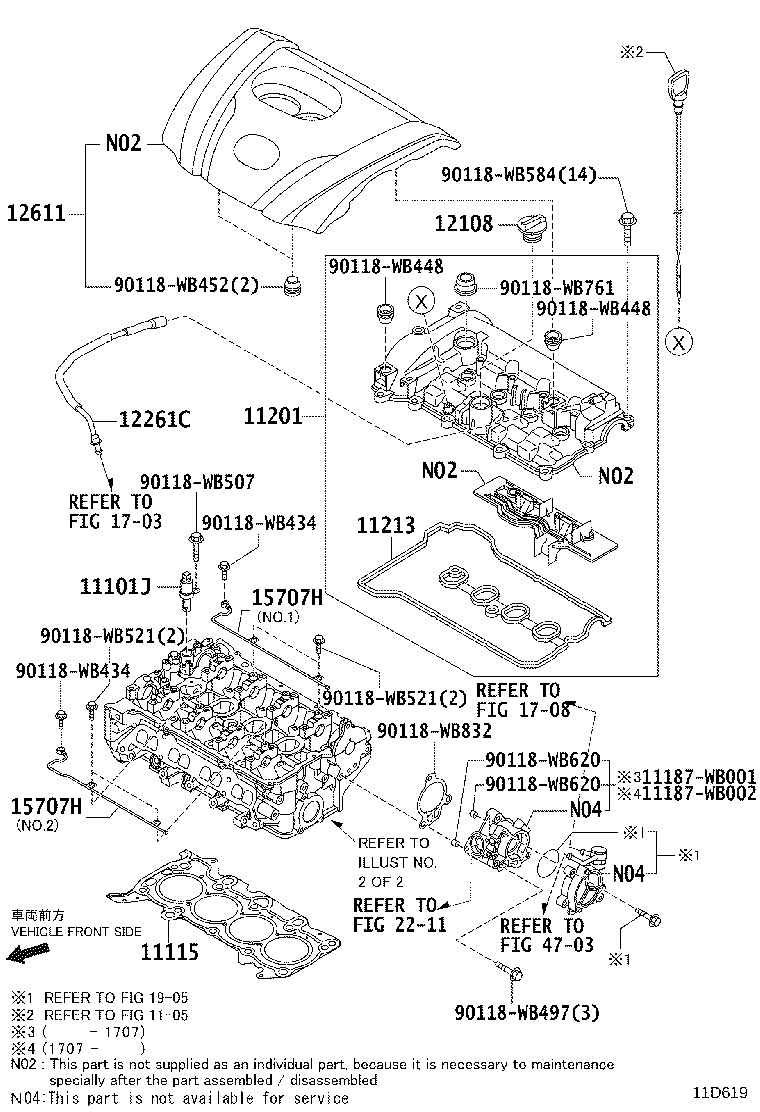 90118-WB451 BOLT(FOR CYLINDER HEAD SET) product image