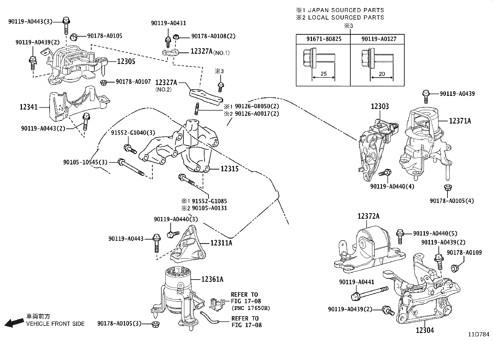 12361-F0280 INSULATOR, ENGINE MOUNTING, FRONT(FOR TRANSVERSE ENGINE) product image