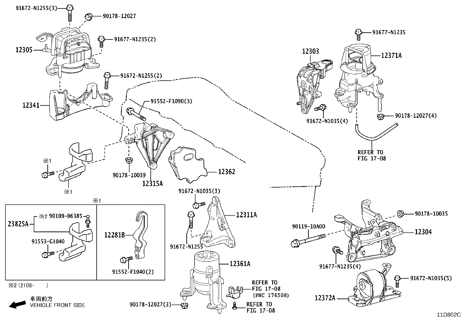 12361-24030 INSULATOR, ENGINE MOUNTING, FRONT product image