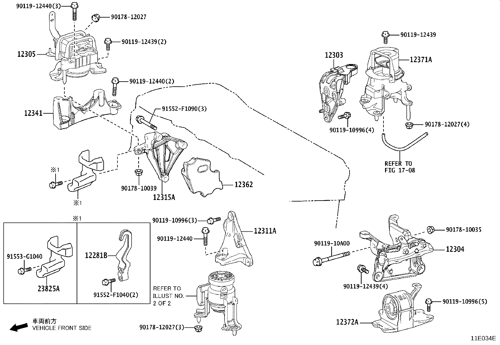 Toyota 12311-24020 BRACKET, ENGINE MOUNTING, FRONT(FOR TRANSVERSE ENGINE)