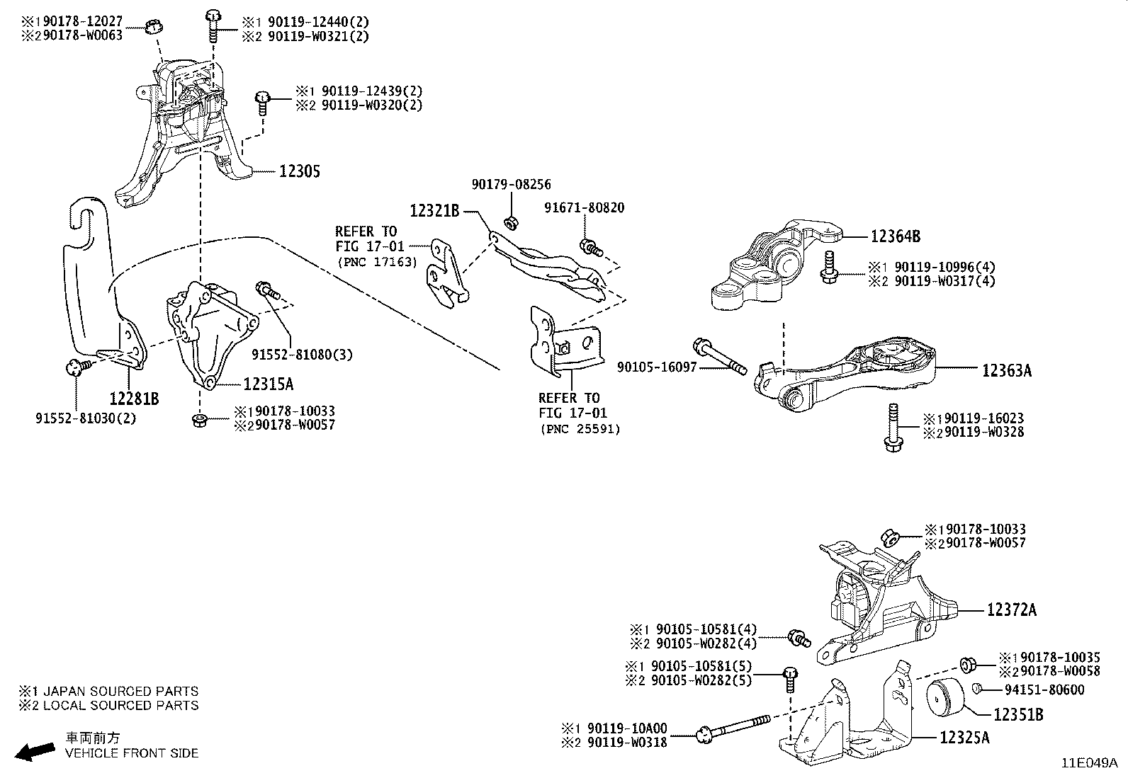 12281-47060 HANGER, ENGINE, NO.1 product image