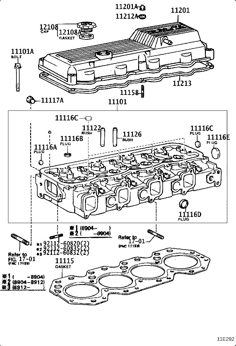 11101-58040 HEAD SUB-ASSY, CYLINDER product image
