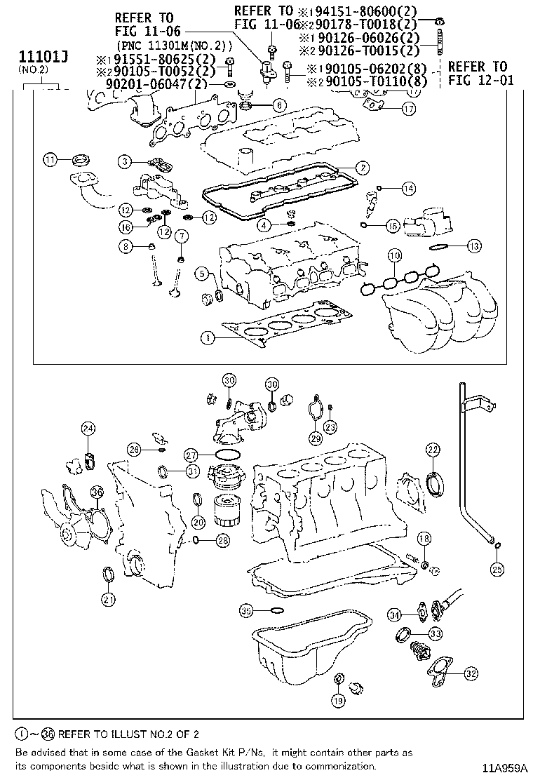 11101-0C110 HEAD SUB-ASSY, CYLINDER product image