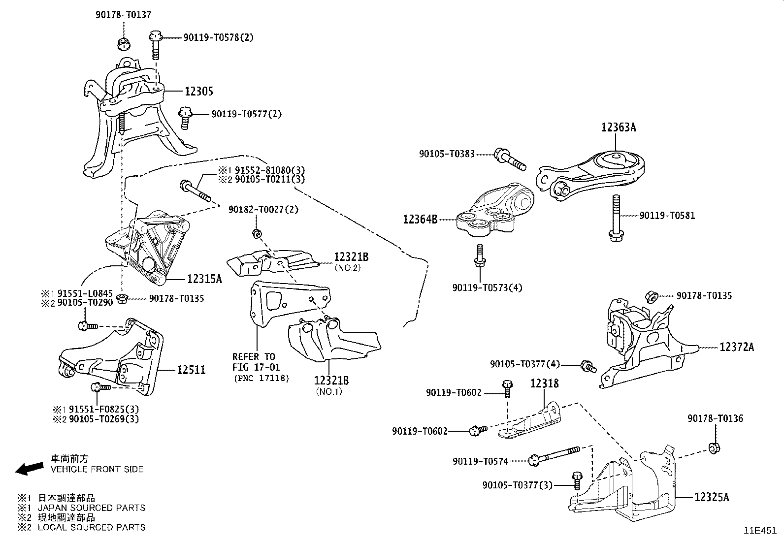 12318-F2040 STAY, ENGINE MOUNTING, LH product image