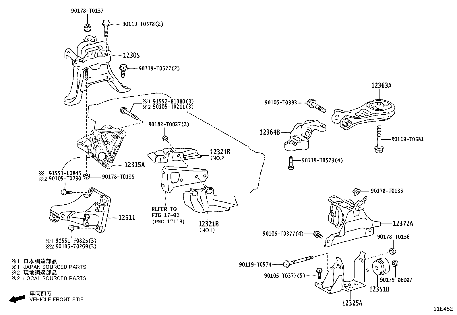 12318-F2040 STAY, ENGINE MOUNTING, LH product image