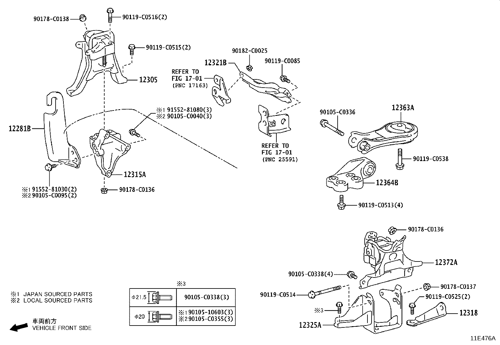 12281-F2010 HANGER, ENGINE, NO.1 product image