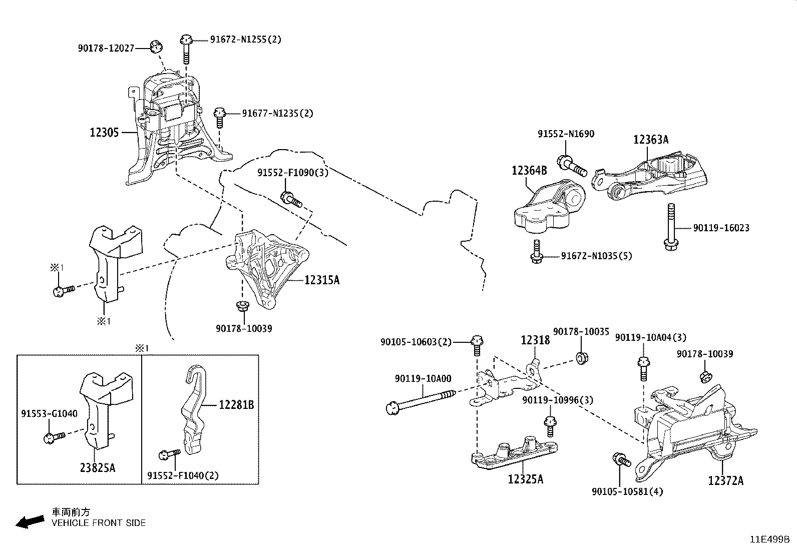 12318-F2050 STAY, ENGINE MOUNTING, LH product image