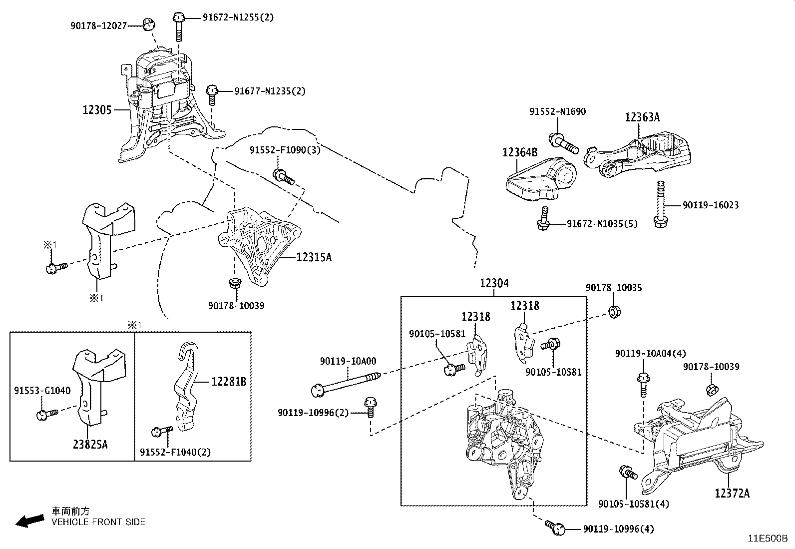 12318-F2050 STAY, ENGINE MOUNTING, LH product image