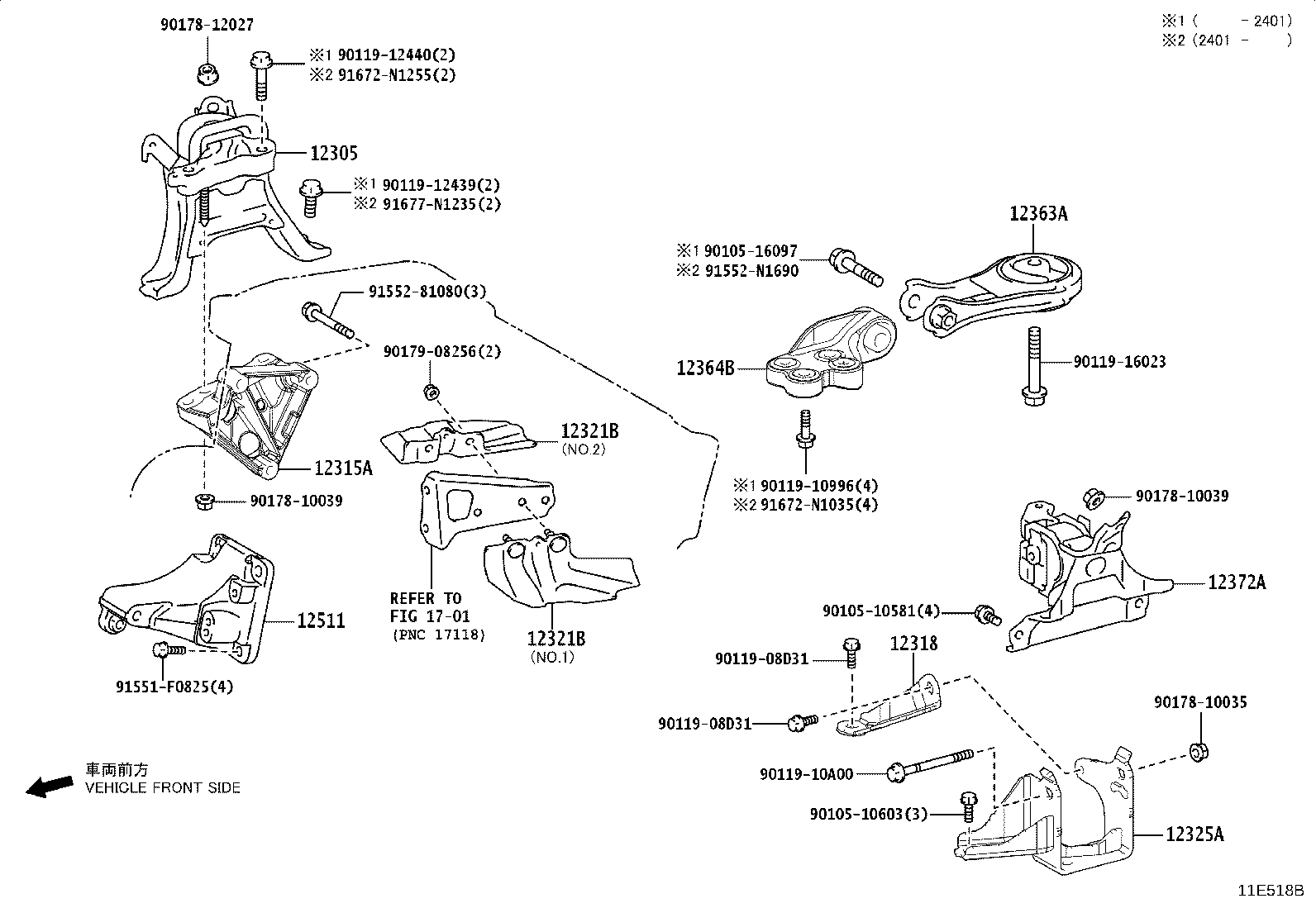 12318-F2050 STAY, ENGINE MOUNTING, LH product image