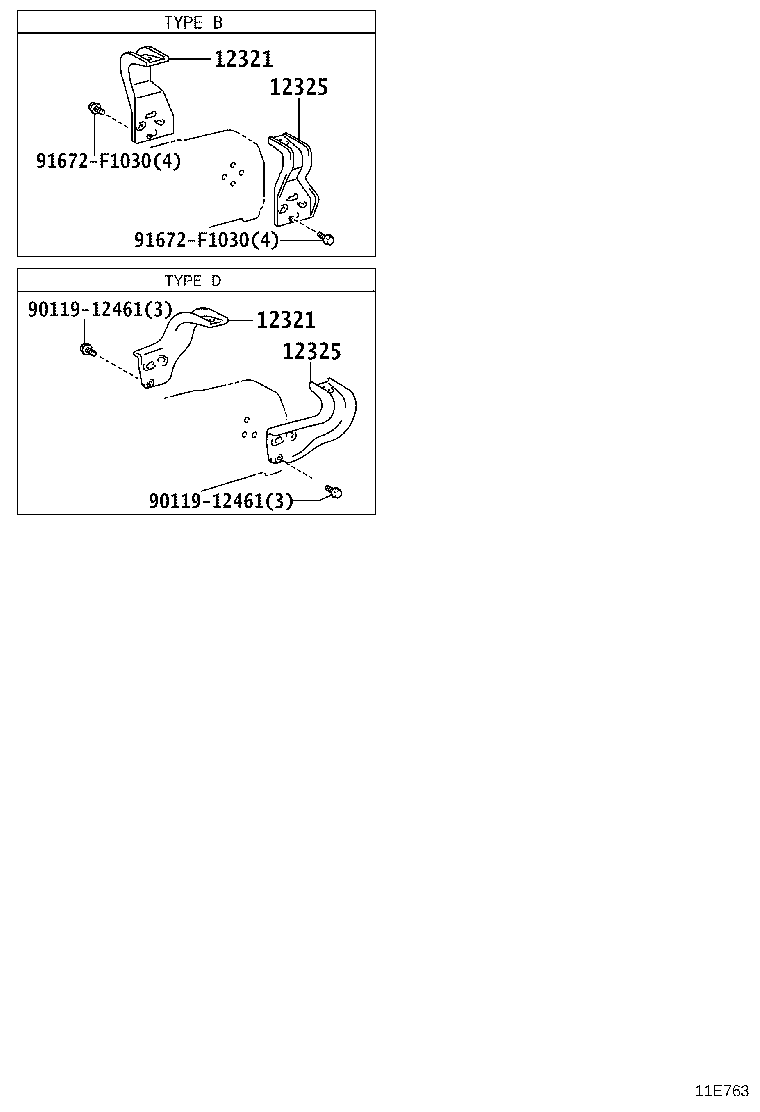 12303-78081 BRACKET SUB-ASSY, ENGINE MOUNTING, REAR product image