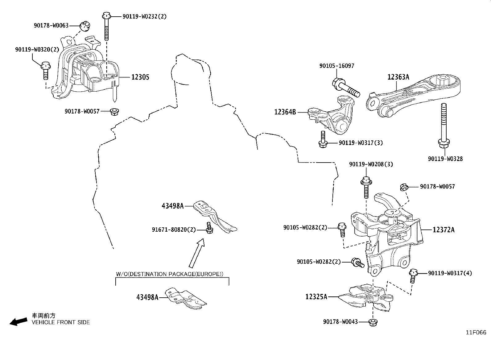 12281-25030 HANGER, ENGINE, NO.1 product image
