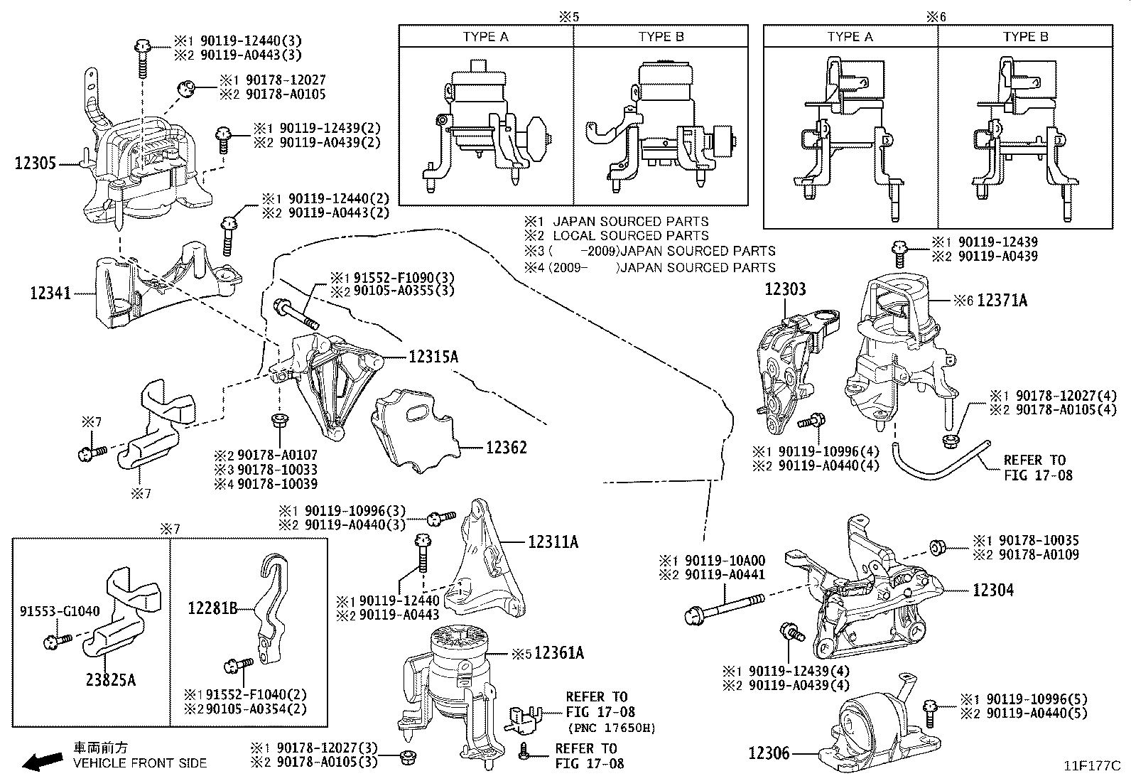 Toyota 12372-F0090 INSULATOR SUB-ASSY, ENGINE MOUNTING, LH