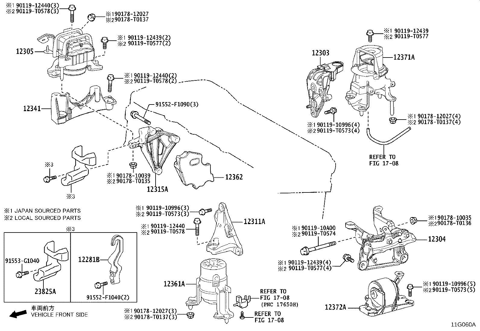 12311-0V040 BRACKET, ENGINE MOUNTING, FRONT(FOR TRANSVERSE ENGINE) product image
