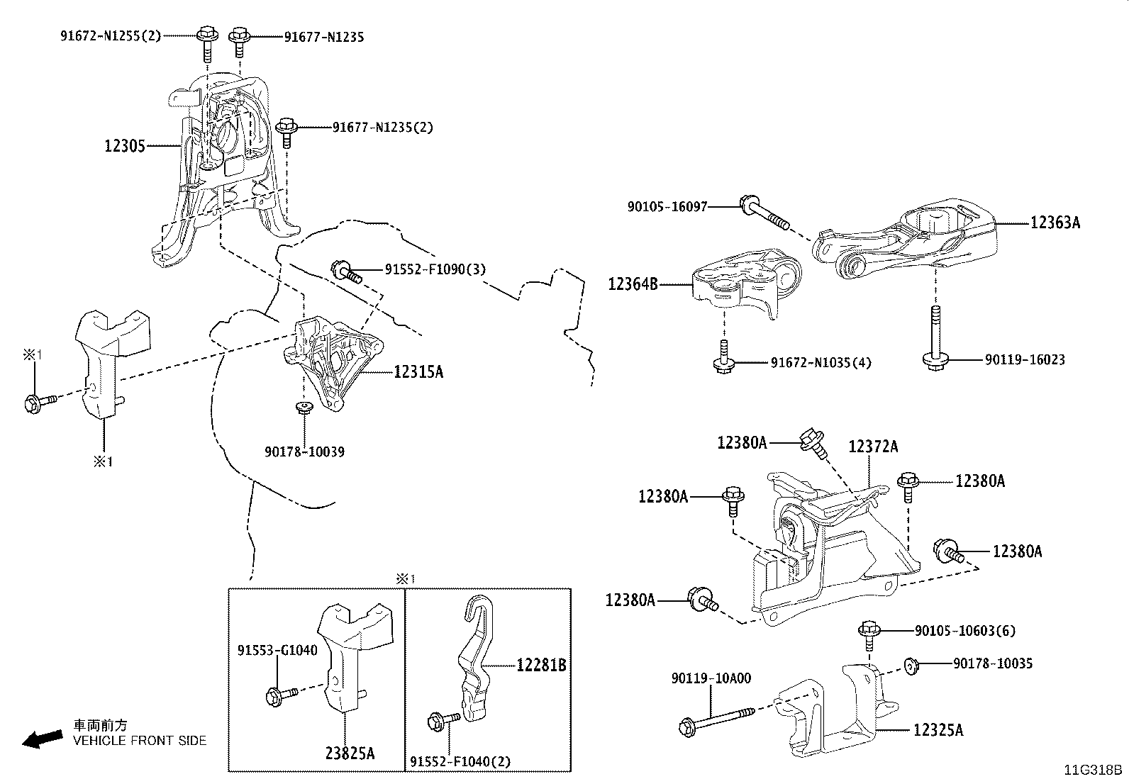 12305-V1020 INSULATOR SUB-ASSY, ENGINE MOUNTING, RH product image