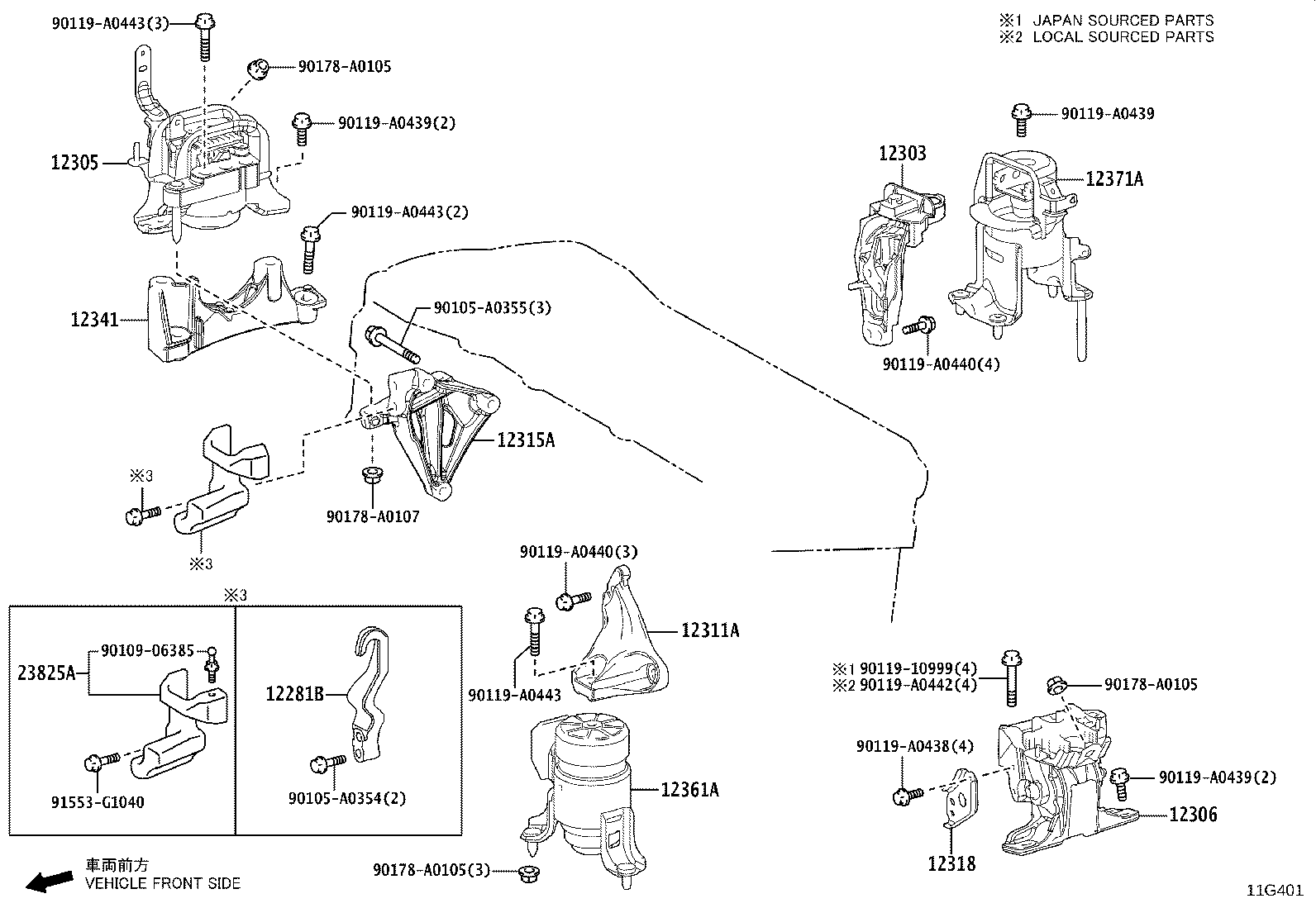 12361-F0080 INSULATOR, ENGINE MOUNTING, FRONT(FOR TRANSVERSE ENGINE) product image
