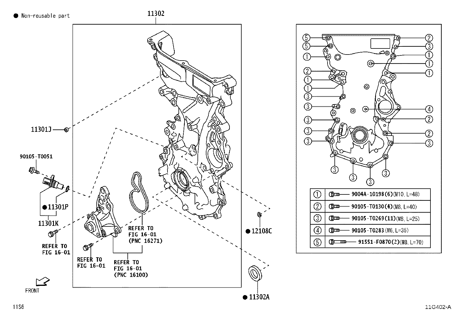 11310-BZ120 COVER SUB-ASSY, TIMING CHAIN OR BELT product image