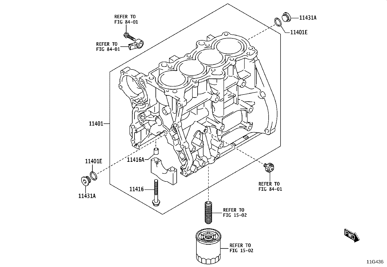 11410-WC005 BLOCK SUB-ASSY, CYLINDER product image