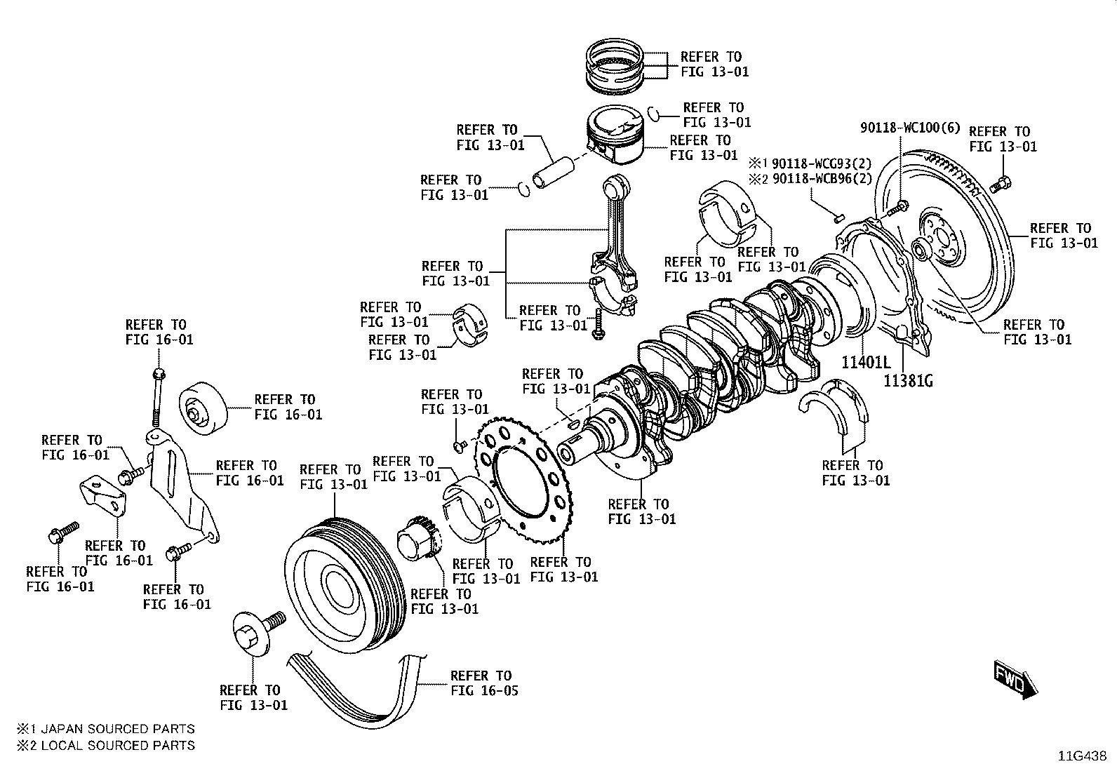 11410-WC005 BLOCK SUB-ASSY, CYLINDER product image