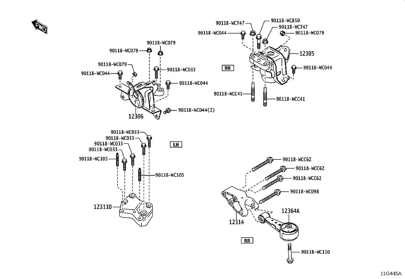 12281-WC002 HANGER, ENGINE, NO.1 product image