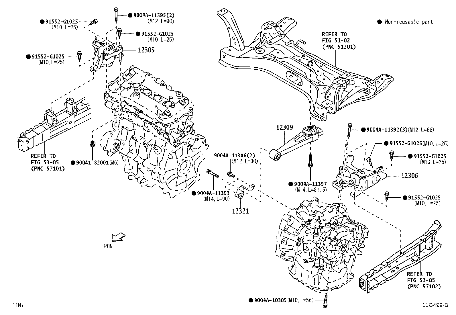 12309-BZ320 ROD SUB-ASSY, ENGINE MOVING CONTROL product image