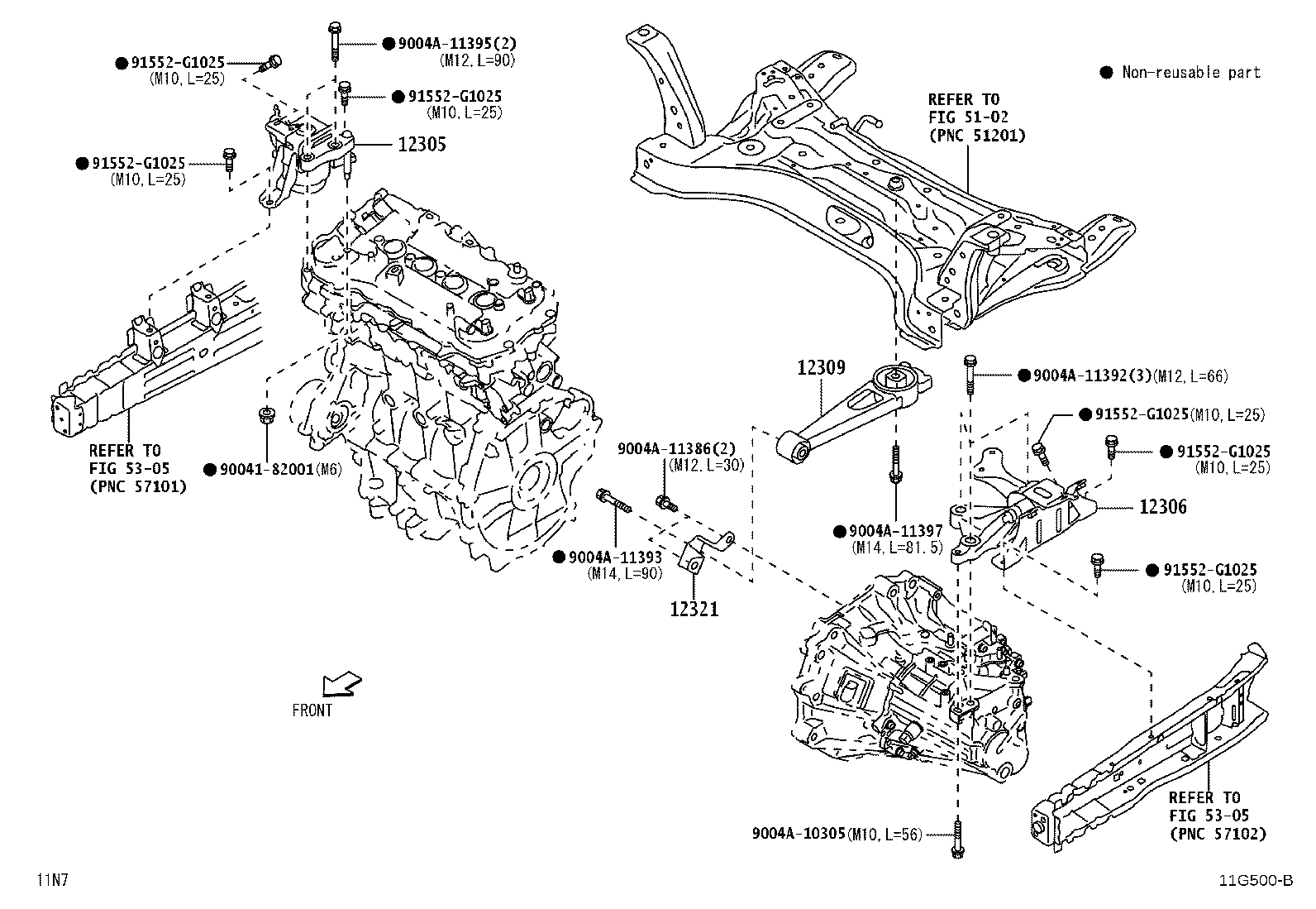 12309-BZ320 ROD SUB-ASSY, ENGINE MOVING CONTROL product image