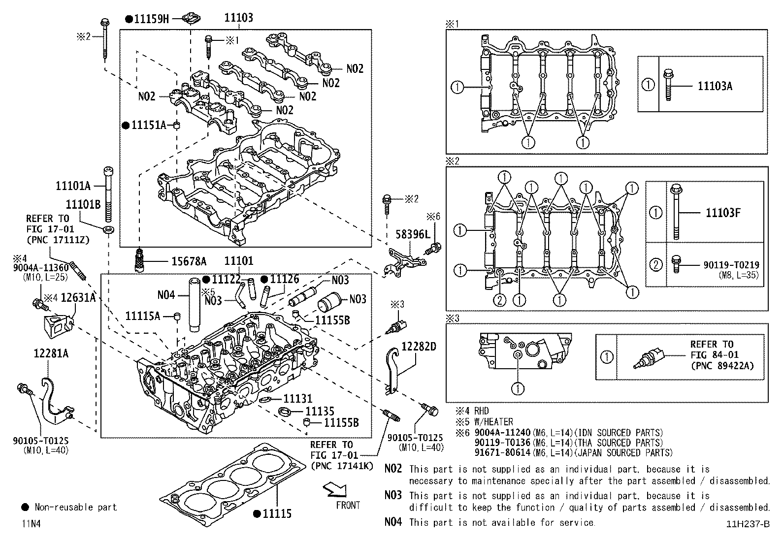 11101-B9651 HEAD SUB-ASSY, CYLINDER product image