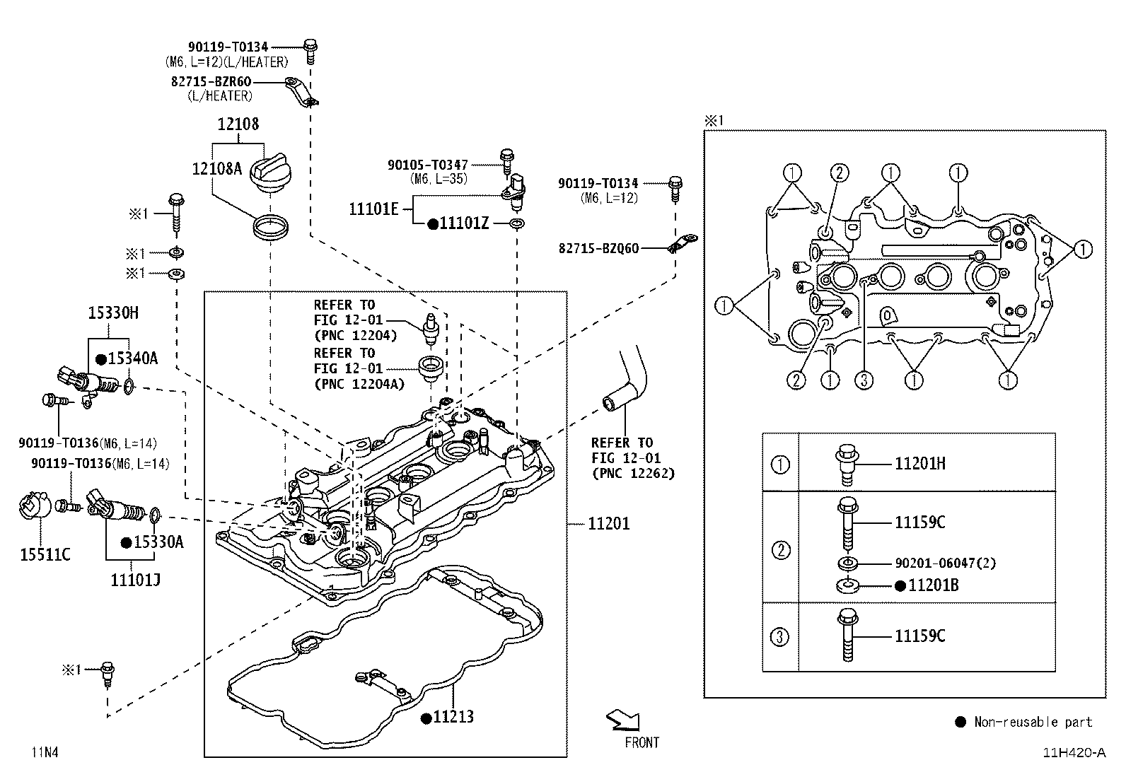 11201-BZ160 COVER SUB-ASSY, CYLINDER HEAD product image