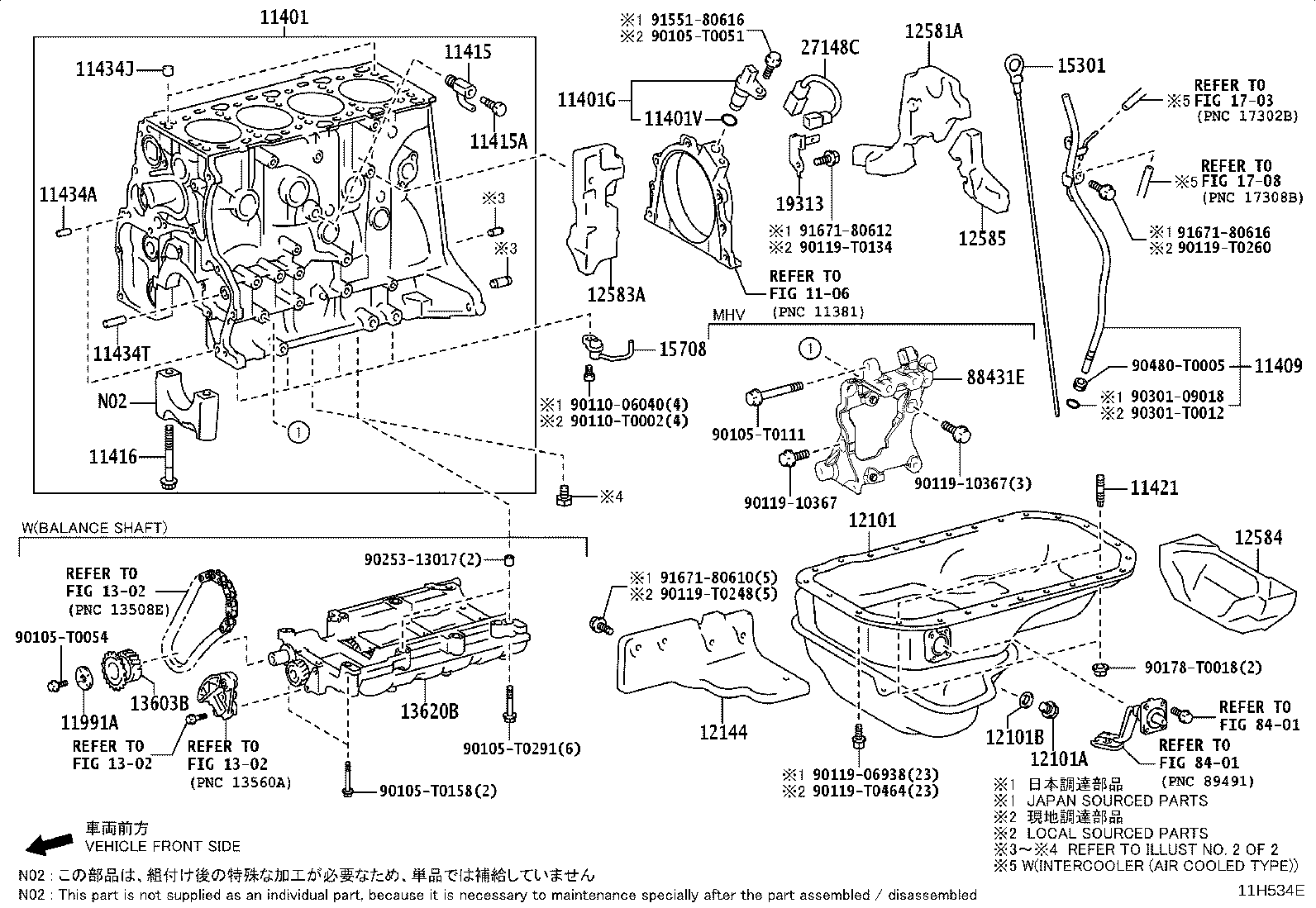 11401-80A06 BLOCK SUB-ASSY, CYLINDER product image