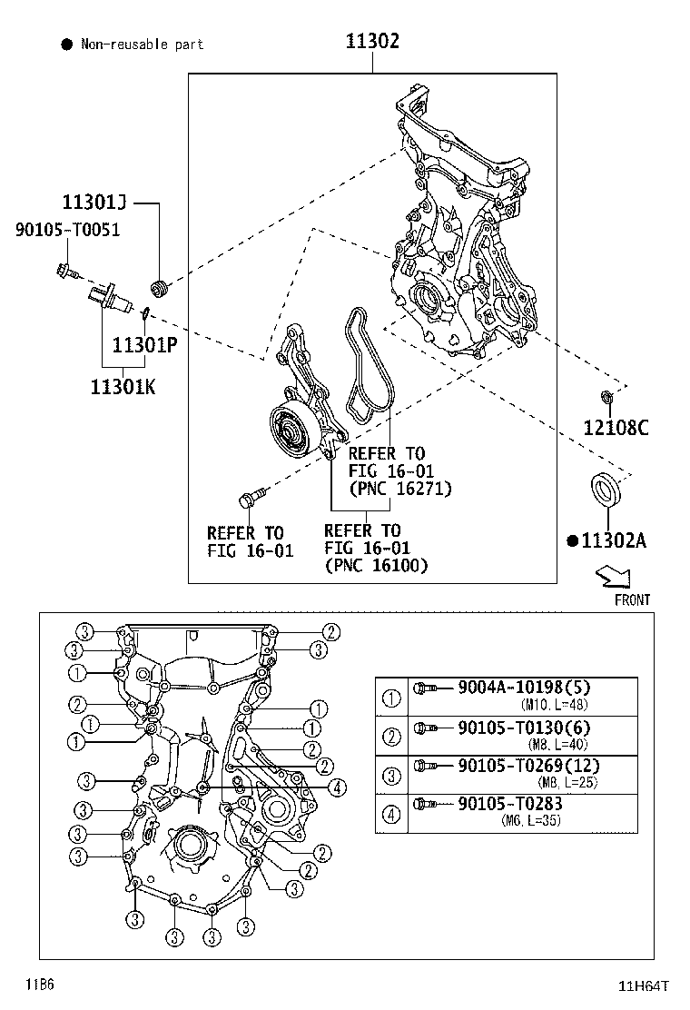 11310-BZ150 COVER SUB-ASSY, TIMING CHAIN OR BELT product image