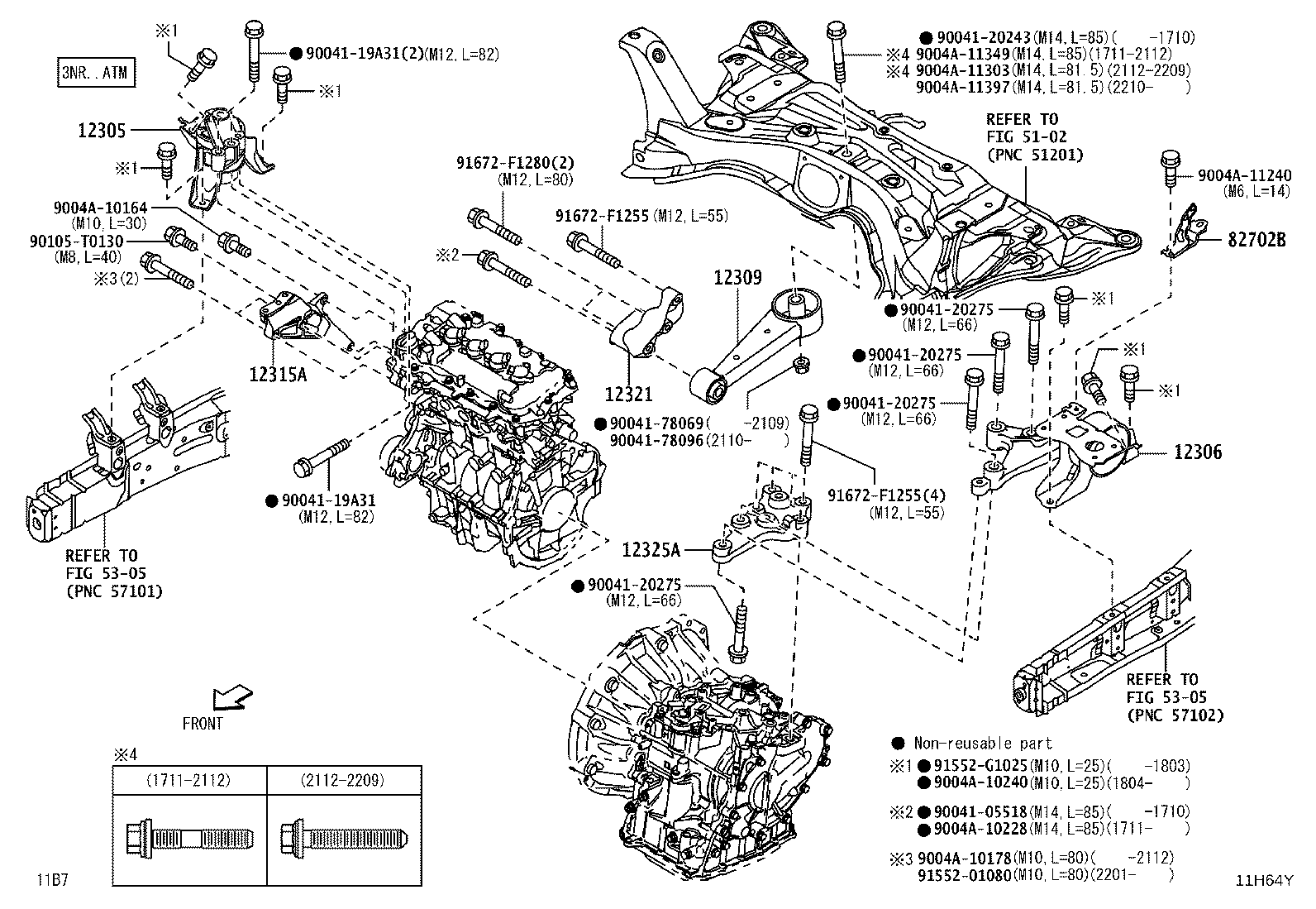 12315-BZ090 BRACKET, ENGINE MOUNTING, RH(FOR TRANSVERSE ENGINE) product image