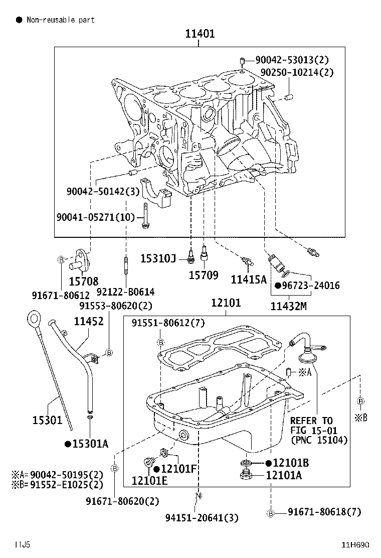 11401-B1150 BLOCK SUB-ASSY, CYLINDER product image