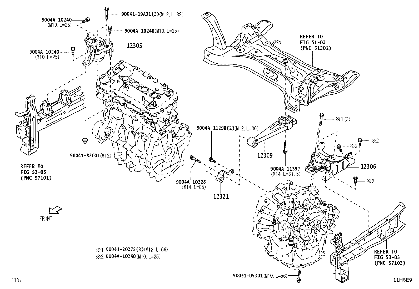 12309-BZ400 ROD SUB-ASSY, ENGINE MOVING CONTROL product image
