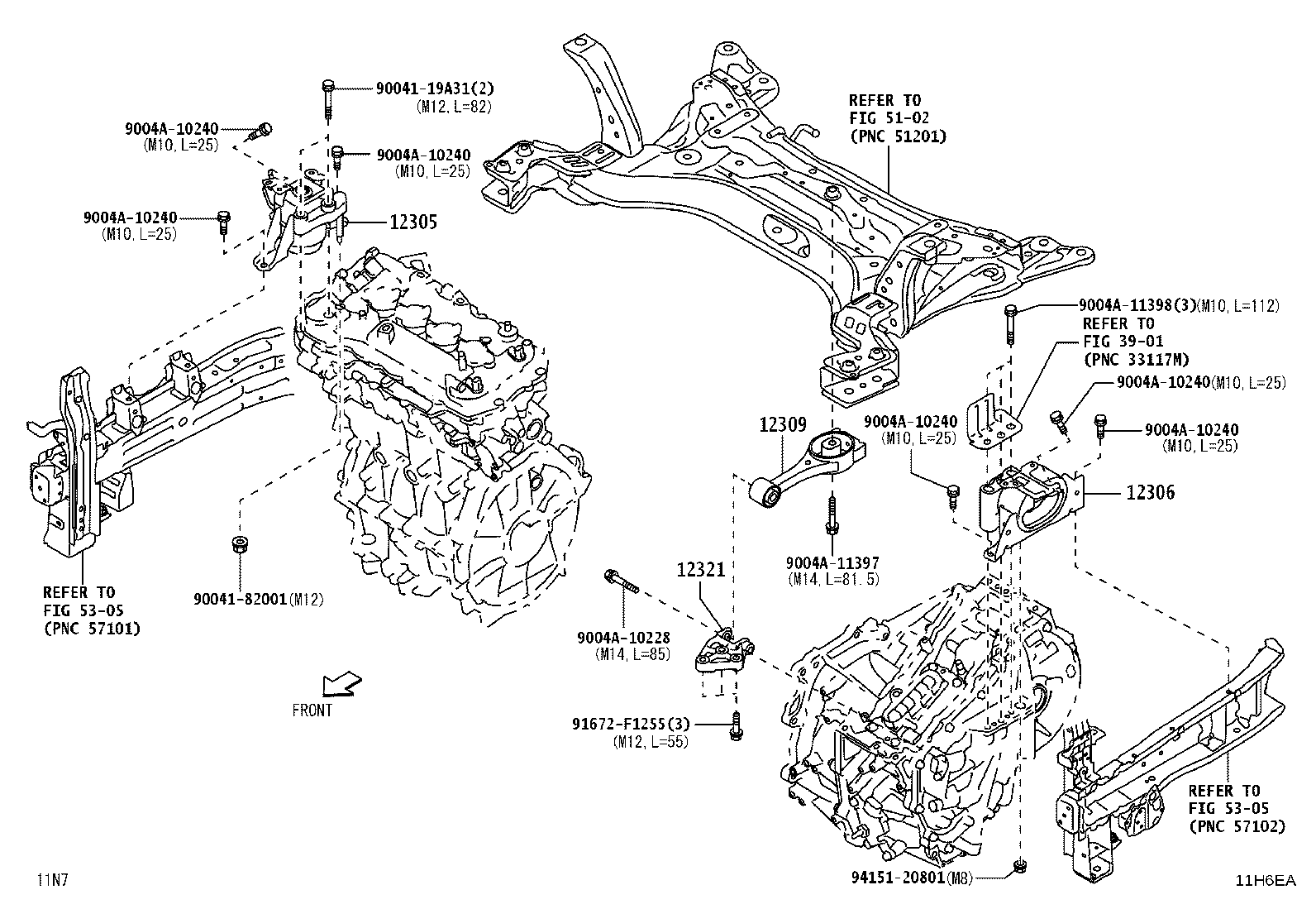 12309-BZ400 ROD SUB-ASSY, ENGINE MOVING CONTROL product image